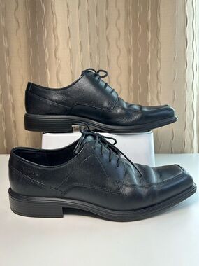 Ecco Helsinki Men's EU 43 US 9-9.5 Black Gore-tex Leather Derby Oxford Lace-Up